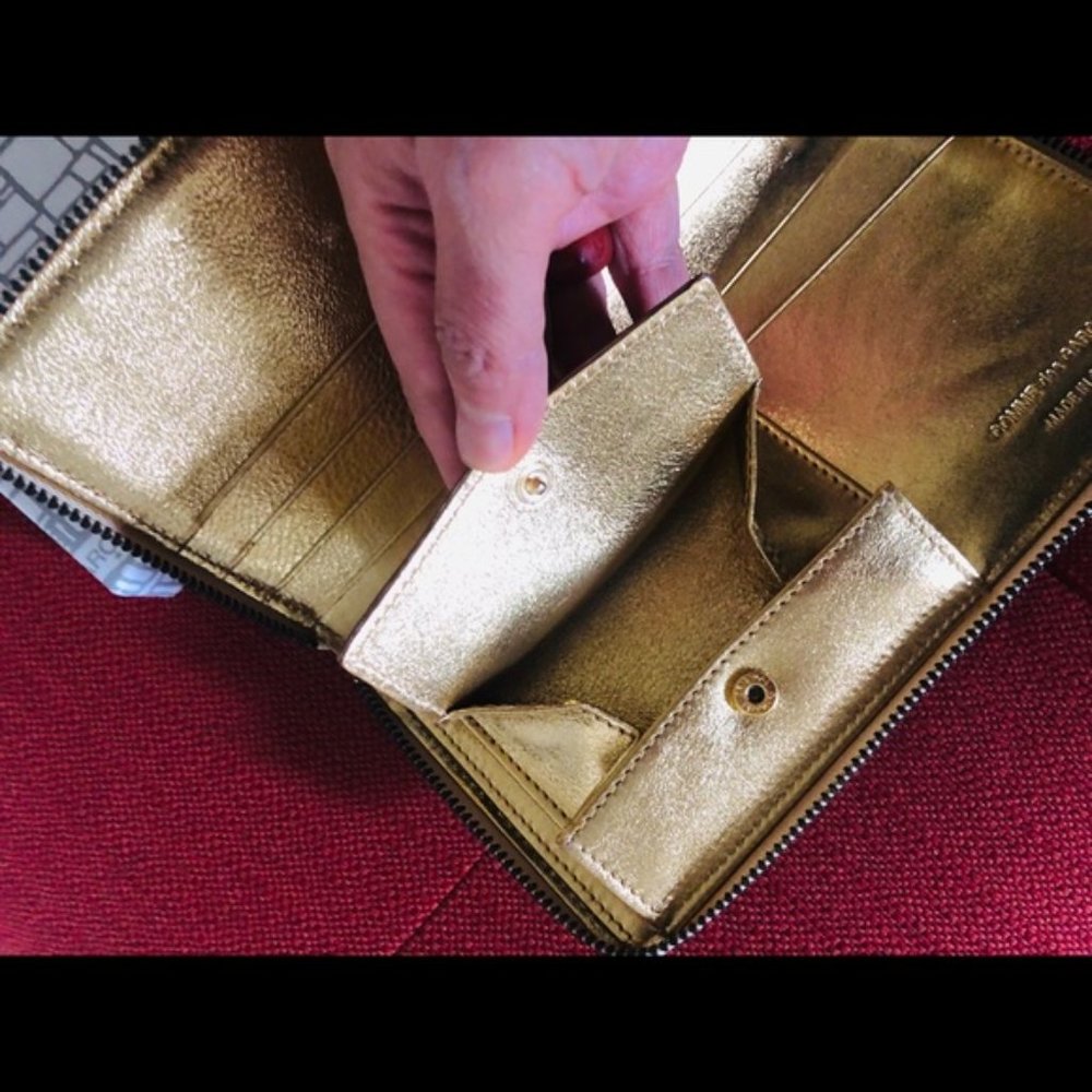 SOLD! Comme des Garcons Embossed Gold Long Wallet - Picture 8 of 10